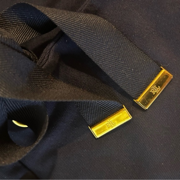 LAUREN RALPH LAUREN Navy Tie Sleeve Sailor Top - Picture 9 of 13